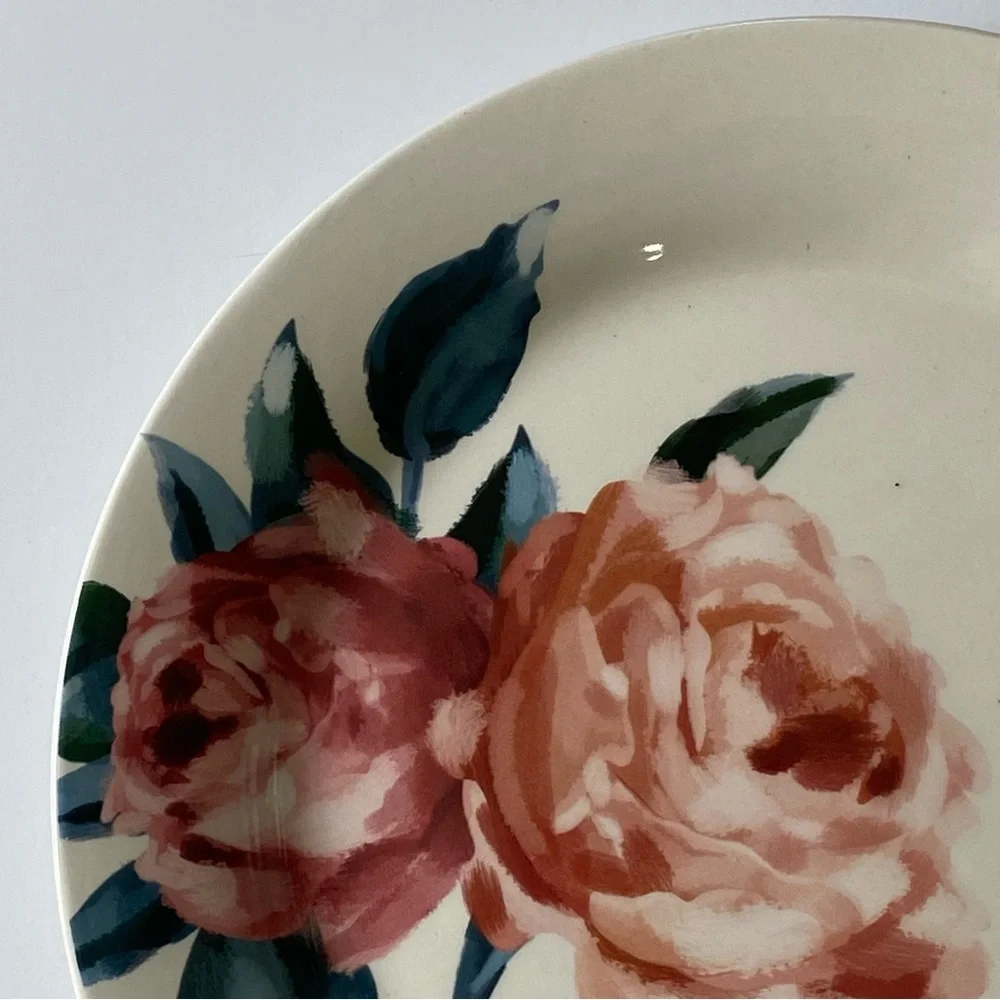 Pier 1 Imports Hummingbird Plate Ceramic 8.75” Lunch Decor birds Ruby Throated